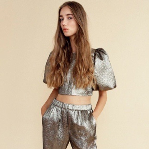 Zara Metallic Crop Top - Picture 4 of 9